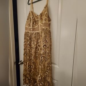Gold Torrid Sequin dress size 24